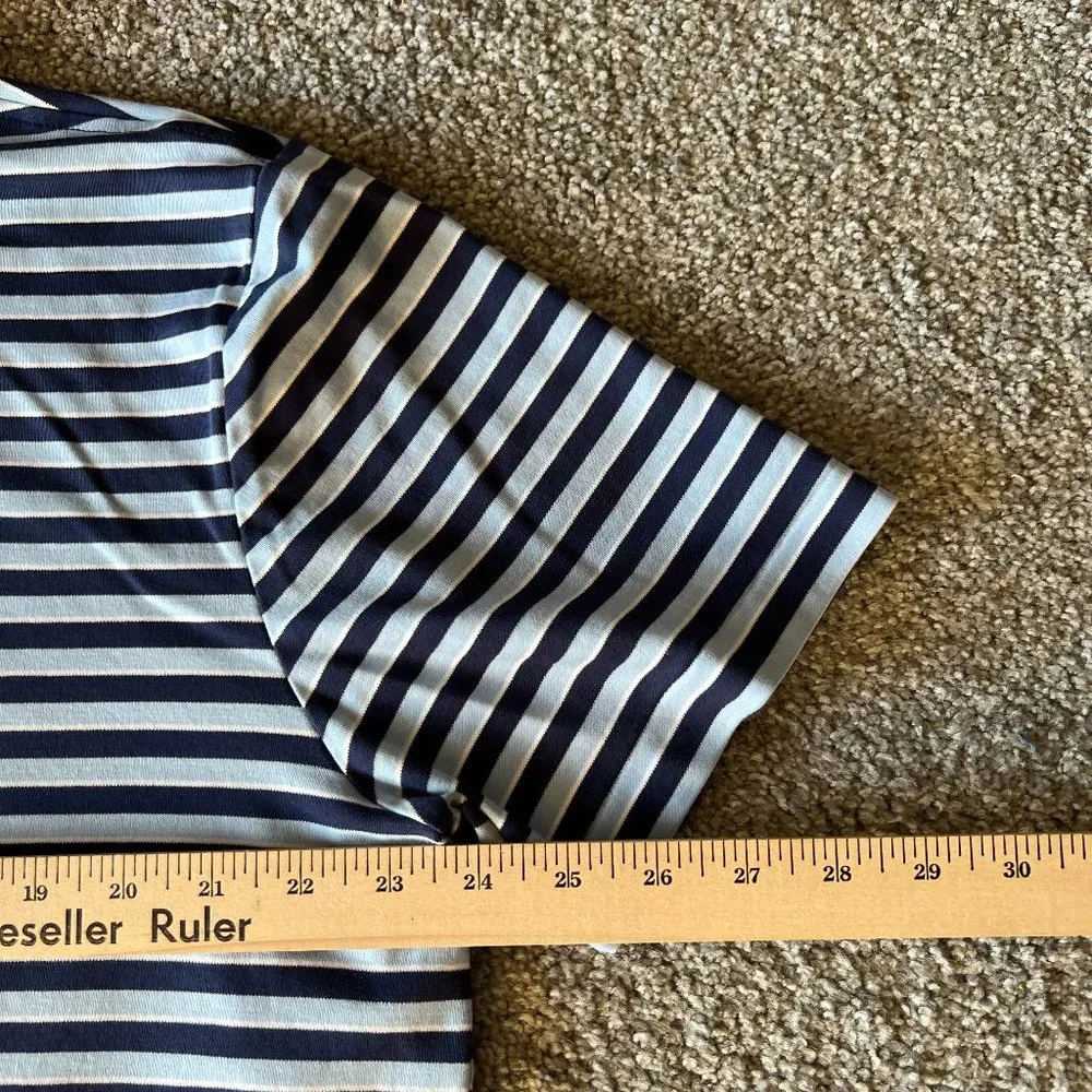 Ralph Lauren polo shirt‎ mens XL blue stripes pony preppy golf casual summer